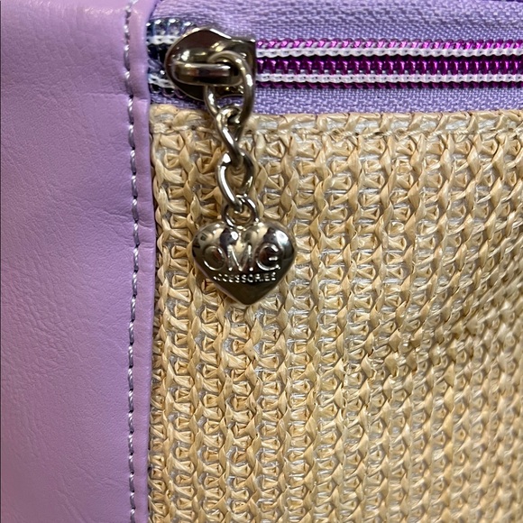 Miss Gwen’s OMG Accessories “Beach” Straw Round Glam Bag Travel Bag - Picture 3 of 6